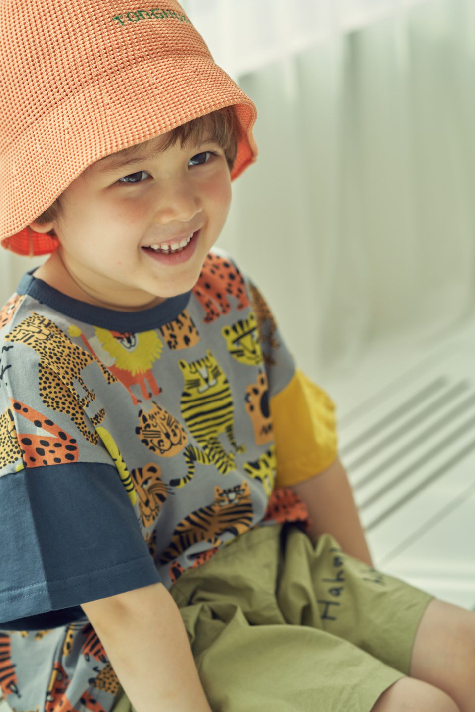 韓國 Mimico - 叢林動物拼接色T