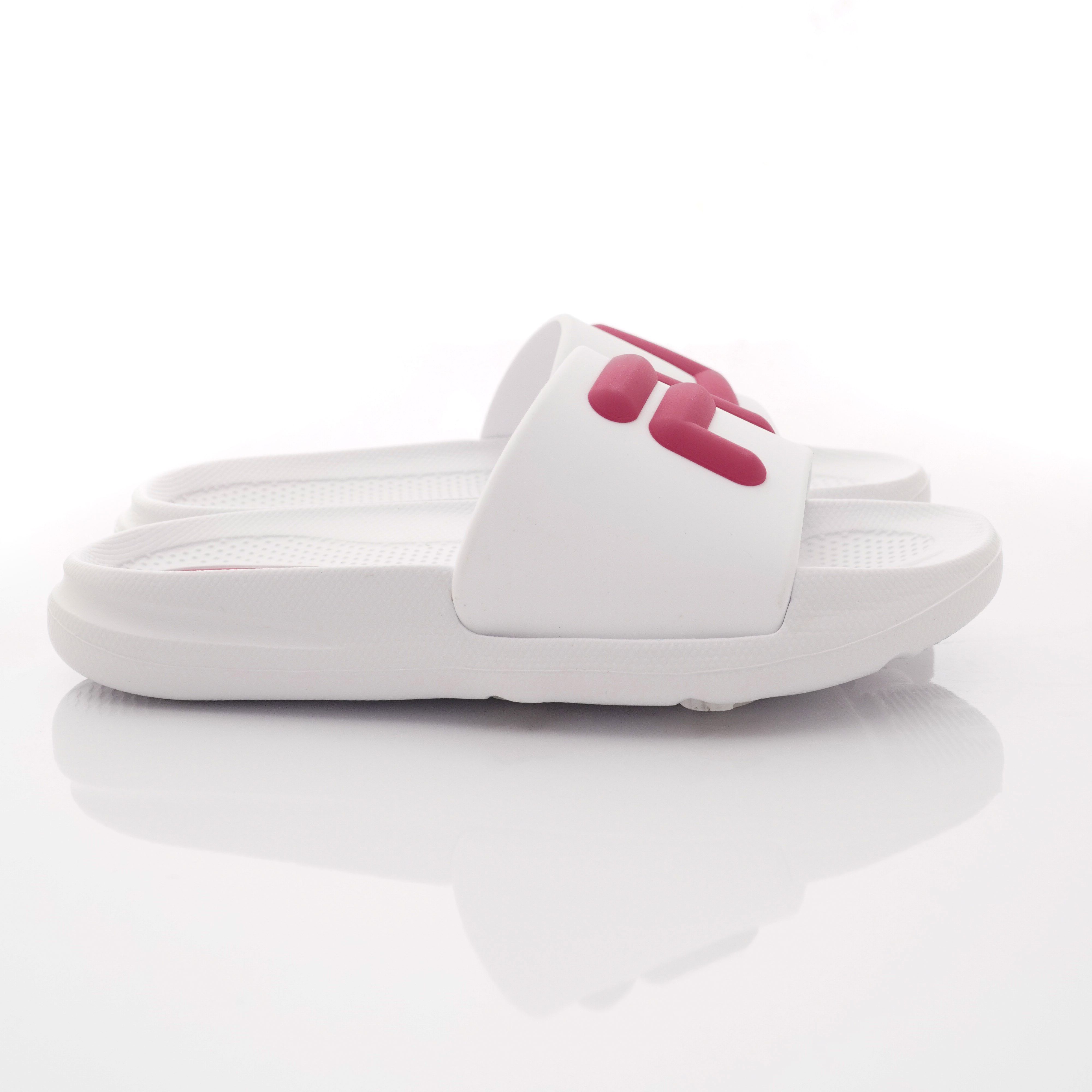 FILA - LOGO拖鞋款(中小童段)-白桃
