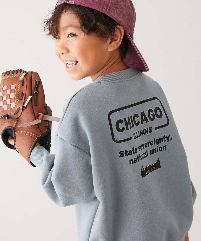 日本 devirock - 熱銷定番 裏起毛落肩大學長袖上衣-美式菜單-粉紅