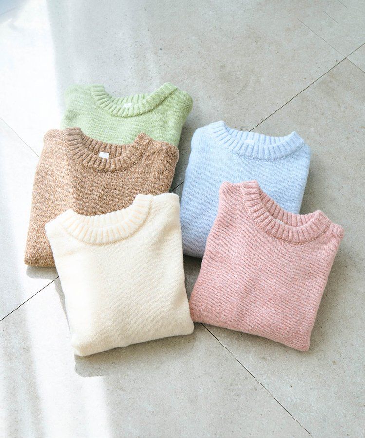 日本 apres les cours - 甜蜜冰淇淋色系針織上衣-象牙