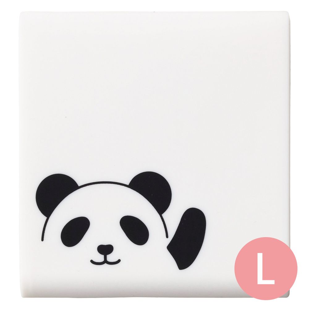 日本文具 LIHIT - 便條紙收納盒(附便條紙)-熊貓 (L(方形*1))