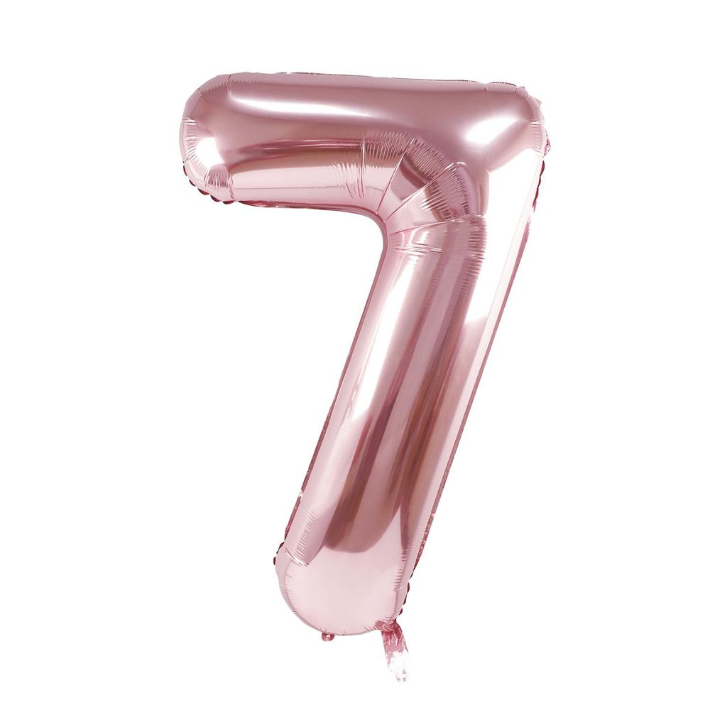 珠友 - 鋁箔數字氣球-數字7-玫瑰金 (40吋)