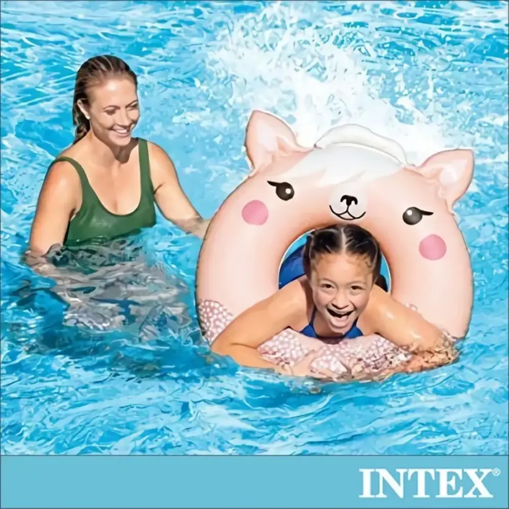 INTEX - 可愛動物造型泳圈-適用8歲以上(59266)-美洲駱駝