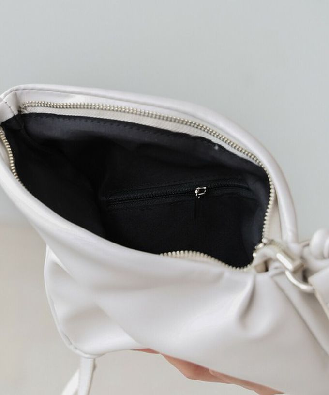 日本 Bab - 2way軟質拉鍊造型手提/側背包-太空銀