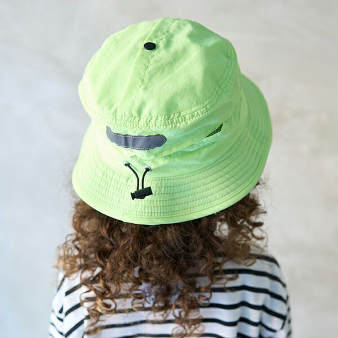 日本 b-ROOM - 防潑水 帥氣山系尼龍遮陽帽(可收納)-黃綠