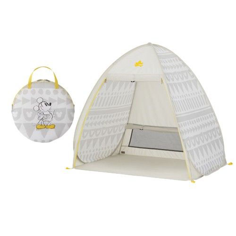 日本LOGOS - 迪士尼小型高遮蔽透氣折疊式帳篷(附收納袋)-米奇 (W110×D74×H100cm)