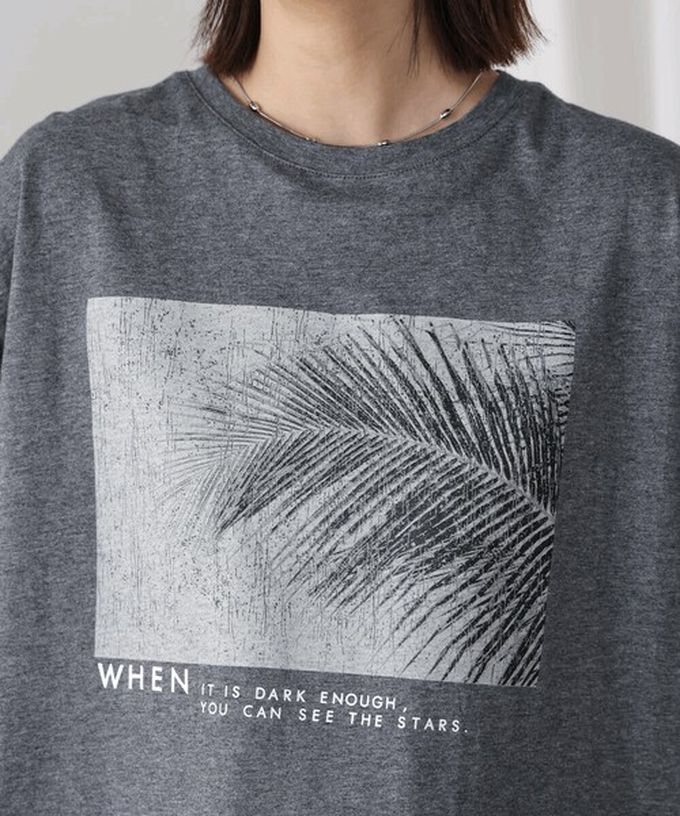 日本 Bab - 100%棉 清新夏日樹葉印花T恤-黃