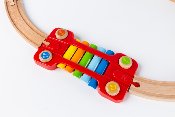 德國 Hape - 音樂跳跳猴軌道玩具(19件組)