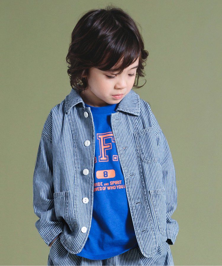 日本 BREEZE - 美式帥氣翻領夾克/薄外套-格紋-黑白