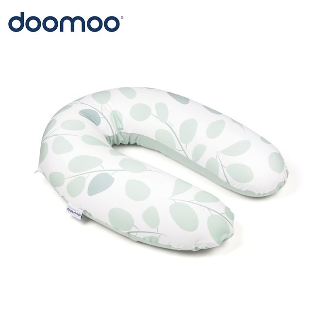 比利時 DOOMOO - 有機棉舒眠月亮枕-複葉綠