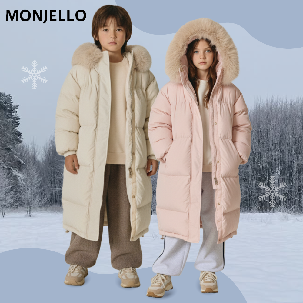 【正韓製 MONJELLO】雪國級溫暖100%鴨絨外套 ♡ 100~165cm適合穿