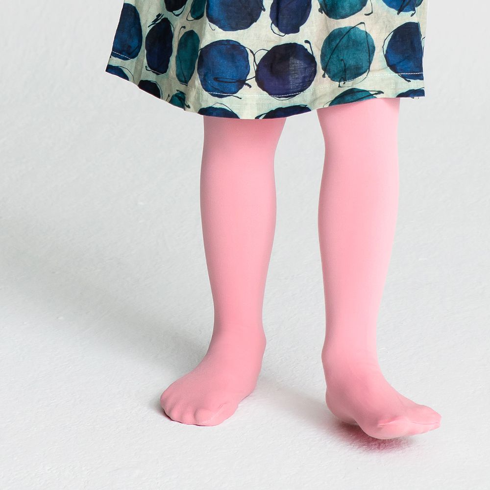 GIAT - 2件組-女童超細纖維彈力包腳褲襪-蜜粉