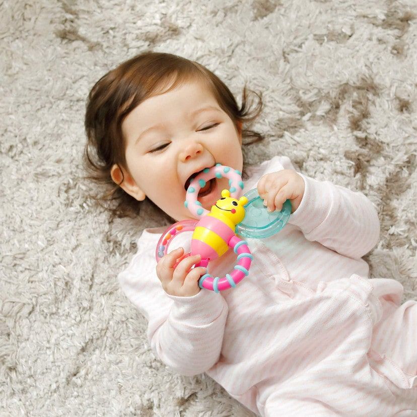 akachan honpo - Sassy固齒器-蜜蜂-粉紅色