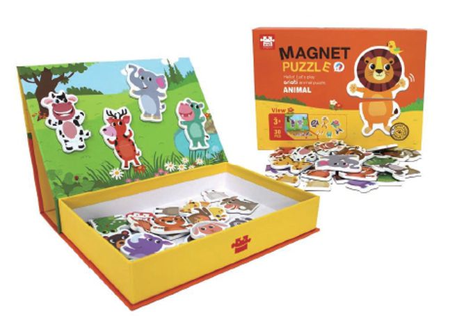 韓國 Ariati - 磁性拼圖書-草原動物