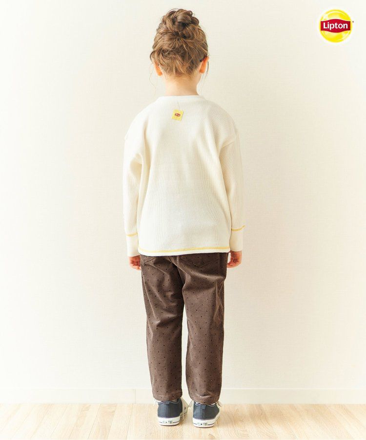 日本 apres les cours - 百搭彈力燈芯絨休閒長褲-水藍