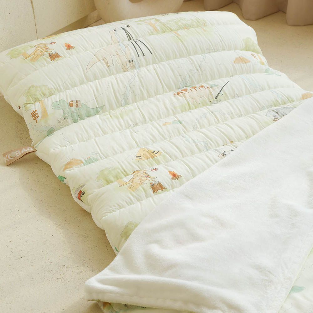 26盎司厚墊絲柔莫代爾竹纖維泡泡紗雙面睡袋-野外露營恐龍