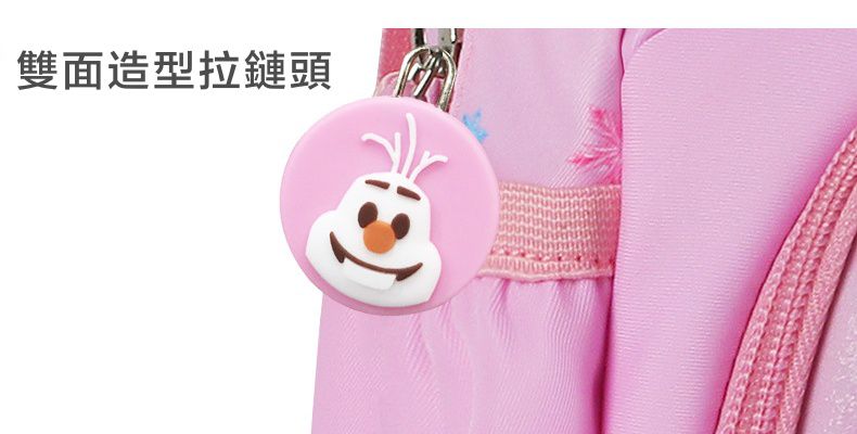 卡通大容量減壓書包-卡通人物艾莎+大雪寶-紫色 (建議80-120cm)-21x14.5x35cm