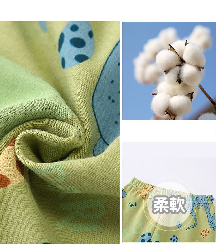純棉兒童長袖家居服套裝-可愛貓貓-灰紫色