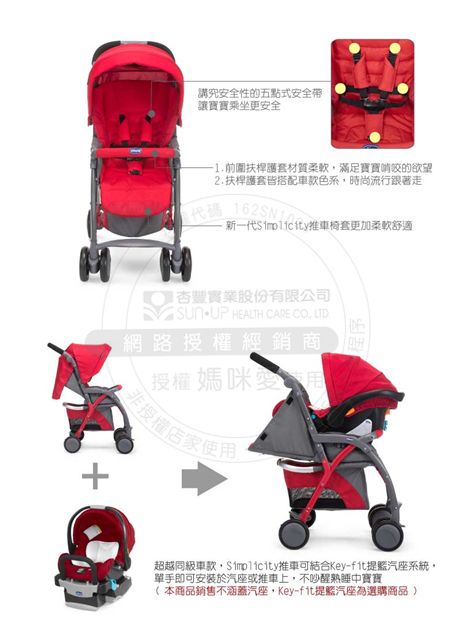 義大利 chicco - SimpliCity 都會輕便推車風格版-印墨藍