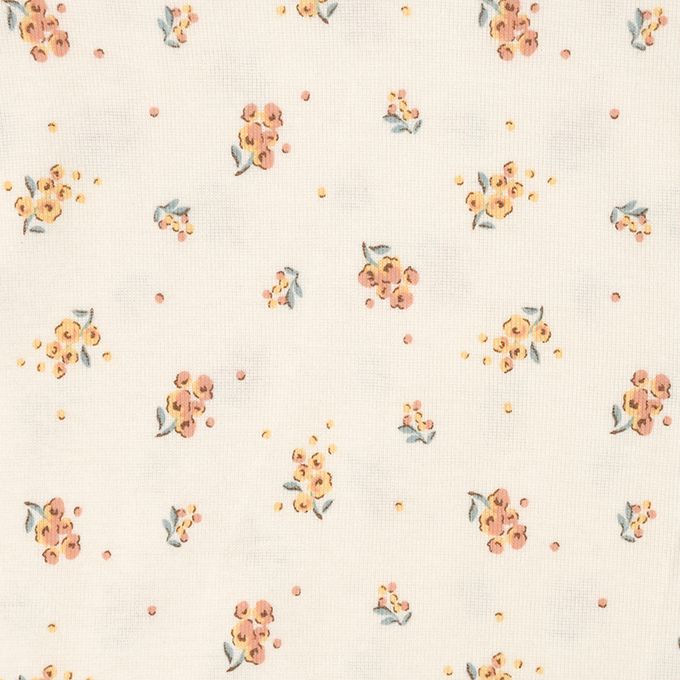 akachan honpo - 長袖速乾包屁衣2件組-套頭式 小花-粉紅色