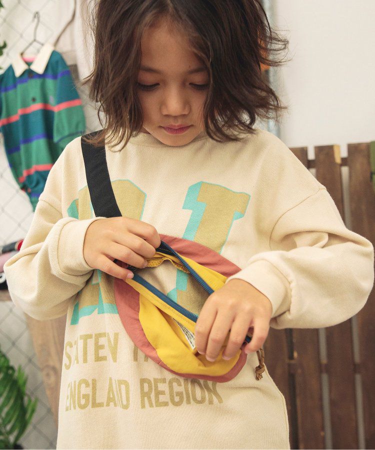 日本 BREEZE - 率性立體小包設計長袖上衣-紫x黑