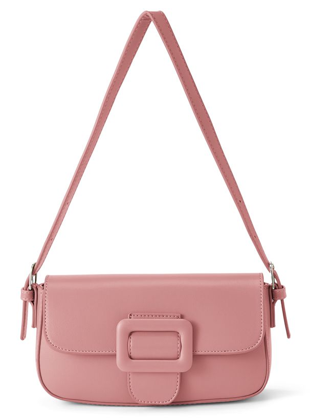 日本 GRL - 方形釦時尚皮質側背包-甜心粉