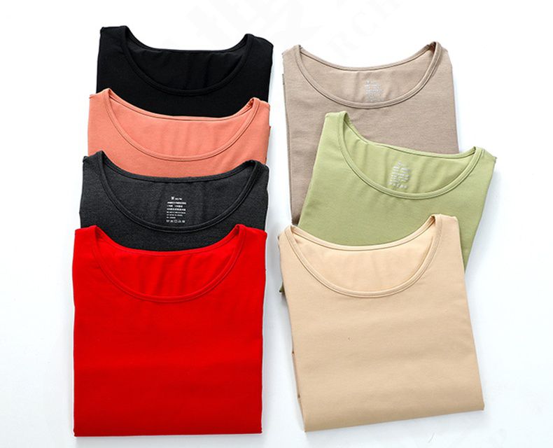 超薄德絨保暖上衣-薄荷綠