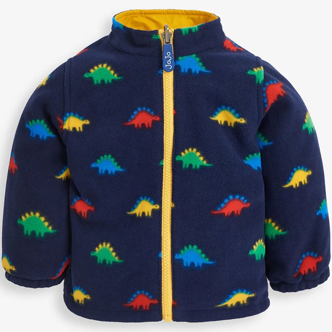 英國 JoJo Maman BeBe - 四合一多功能防水保暖連帽外套-劍龍世界