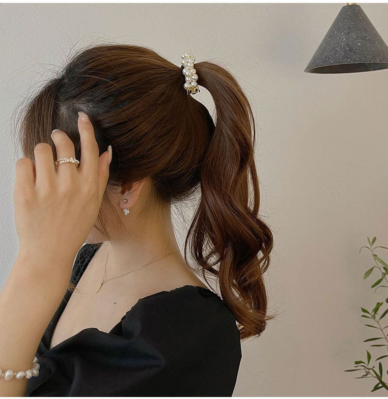 氣質珍珠彈簧夾