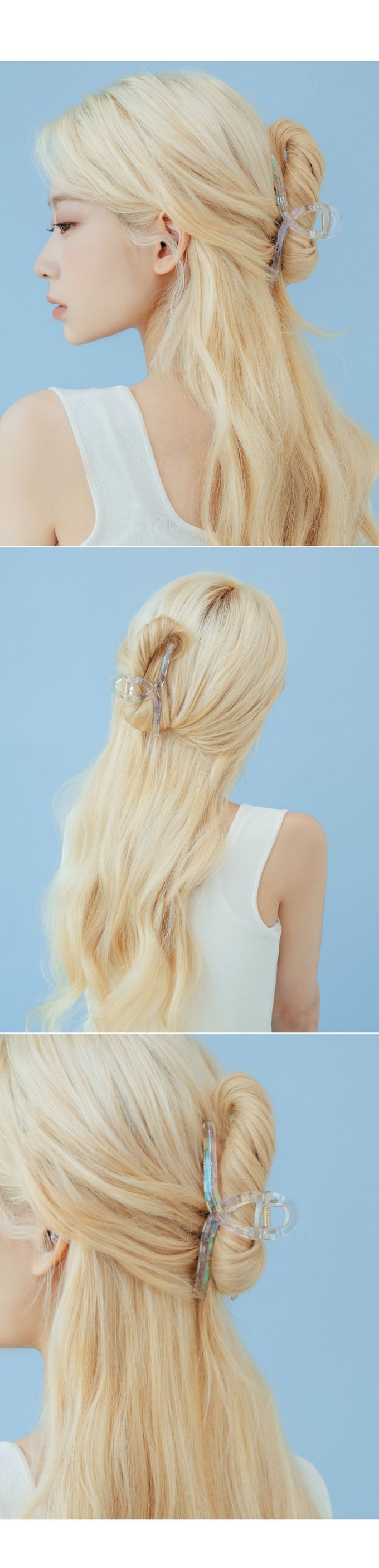 韓國 Soo&Soo - 歐若拉炫光髮夾-交錯-霧面