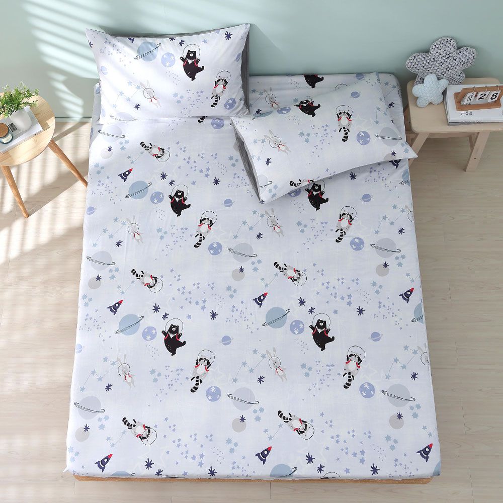 鴻宇 HongYew - 雙人床包枕套組 美國棉授權品牌-星際夢遊