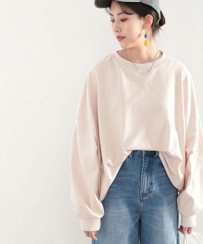 日本 Classical Elf - Java 棉混裏毛圓領素色大學T-摩卡棕