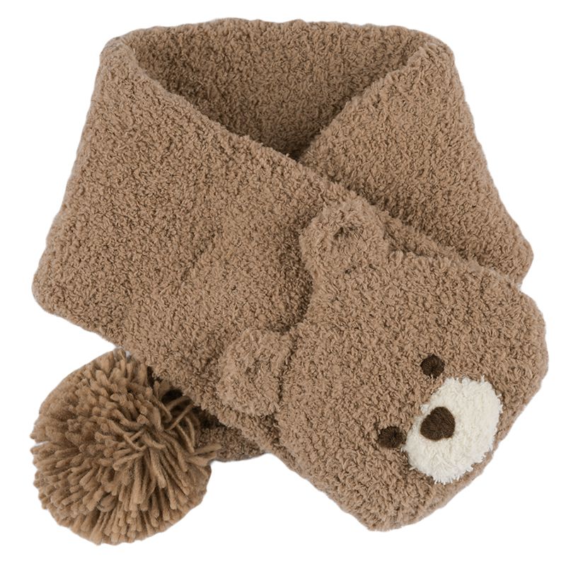 akachan honpo - 毛茸茸圍巾-動物-咖啡色 (90cm)