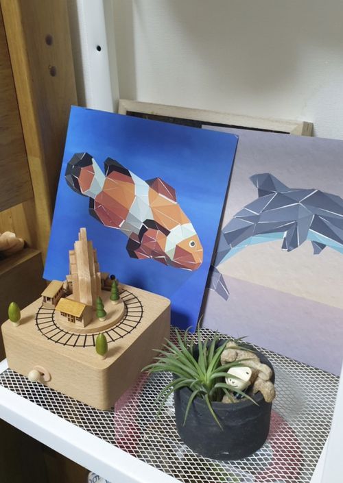 擬真3D拼貼畫-海洋動物