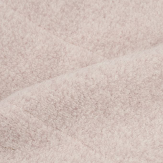 akachan honpo - 仿羔皮呢鋪棉夾克-粉紅色