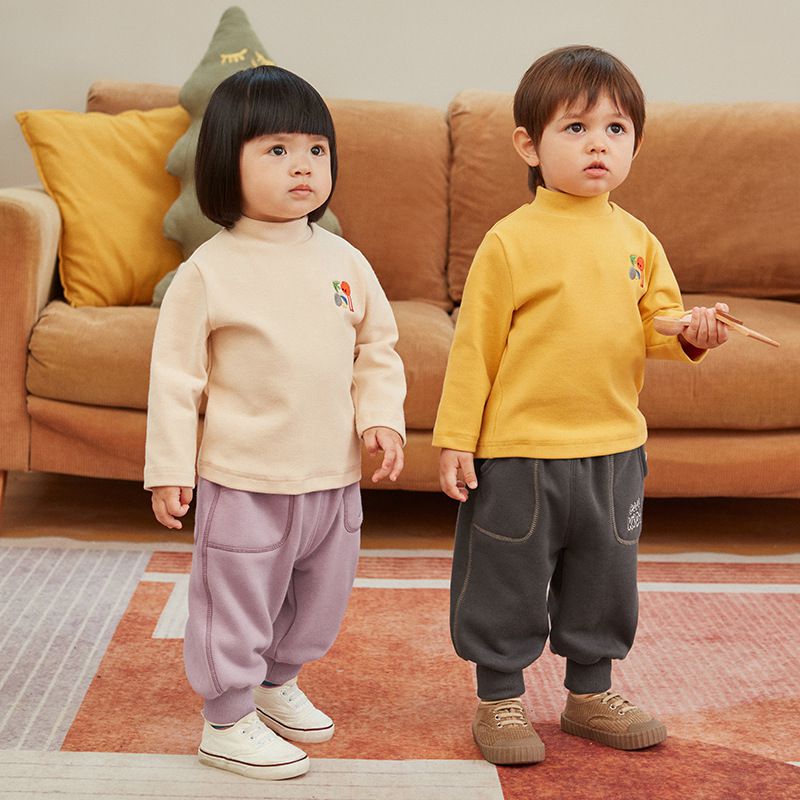 薄絨加厚束口休閒長褲-cool kids-粉色