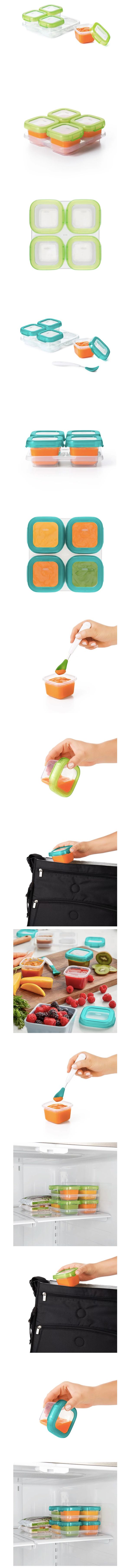 美國 OXO - 好滋味冷凍儲存盒(4oz)-靛藍綠