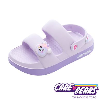 韓國 Care Bears - 彩虹熊 童鞋 雙絆帶涼鞋 CBKT59927-舒適輕量、防水材質，穿著無負擔-粉紫-(中大童段)