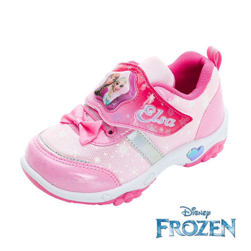 迪士尼Disney - 冰雪奇緣  童鞋 電燈運動鞋 FOKX41603-絆帶易穿脫設計-粉紅-(中大童段)