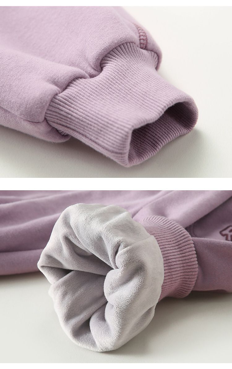 薄絨加厚束口休閒長褲-cool kids-粉色