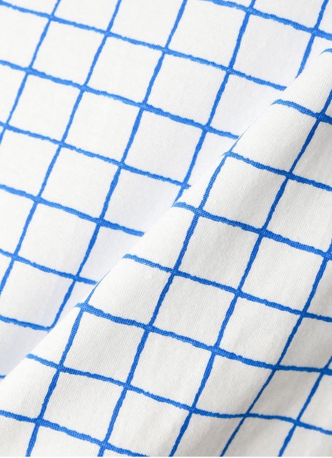 韓國 OZKIZ - 昆蟲裝飾格紋背心上衣-白