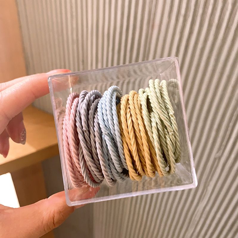 高彈力兒童髮圈50入-莫蘭迪色