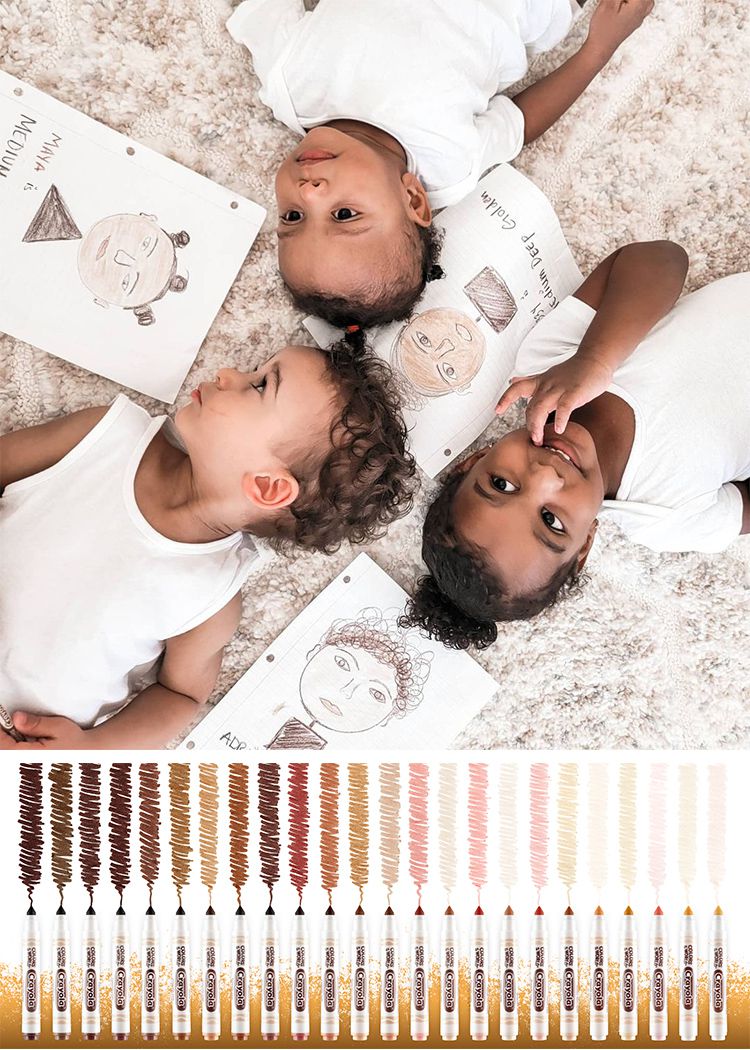 膚色不再只有一種！Crayola 繪兒樂 世界膚色蠟筆、彩色筆