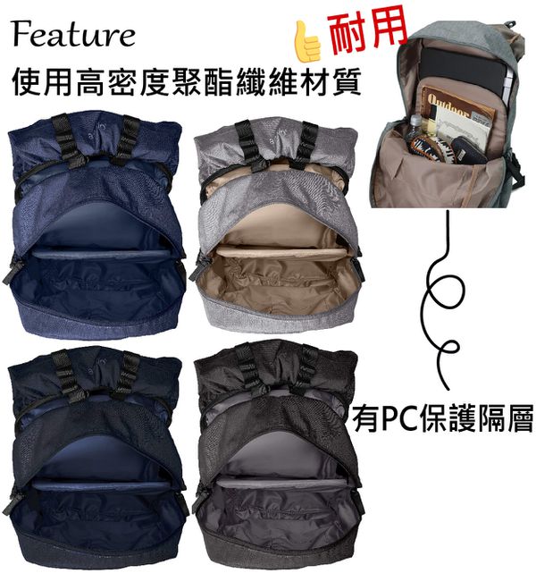 日本 Anello - 日本潮流戶外風後背包-Regular大尺寸-NV海軍藍