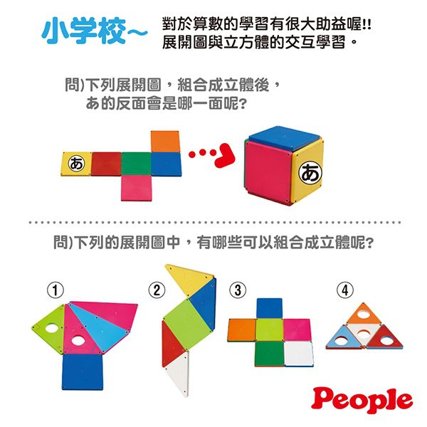日本 People - 3歲新華達哥拉斯磁性幾何積木組合