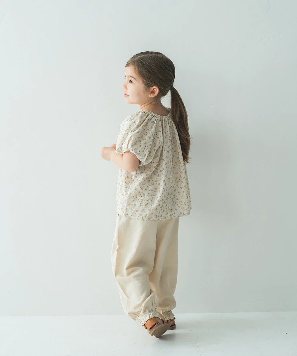 日本 riziere - 清新小碎花澎澎短袖上衣-玫瑰