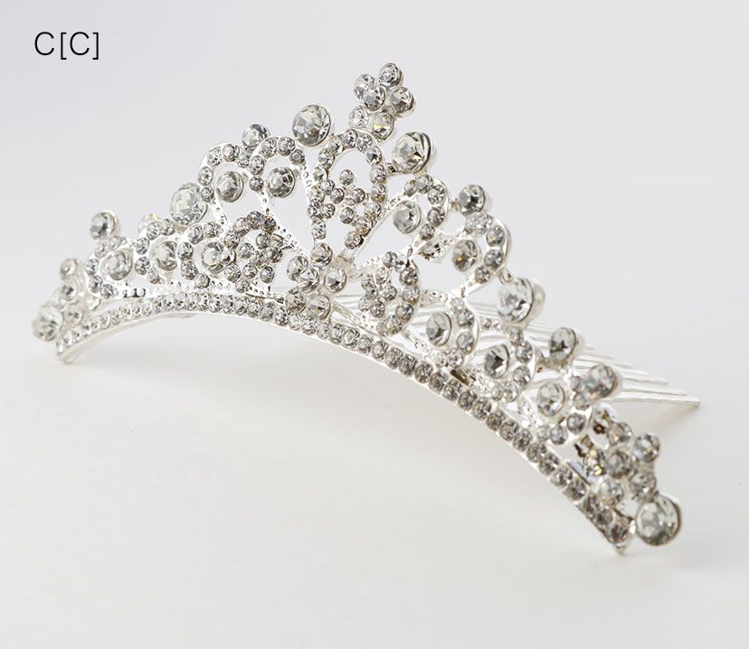 日本 Catherine Cottage - 閃閃發亮華麗皇冠髮飾-A款
