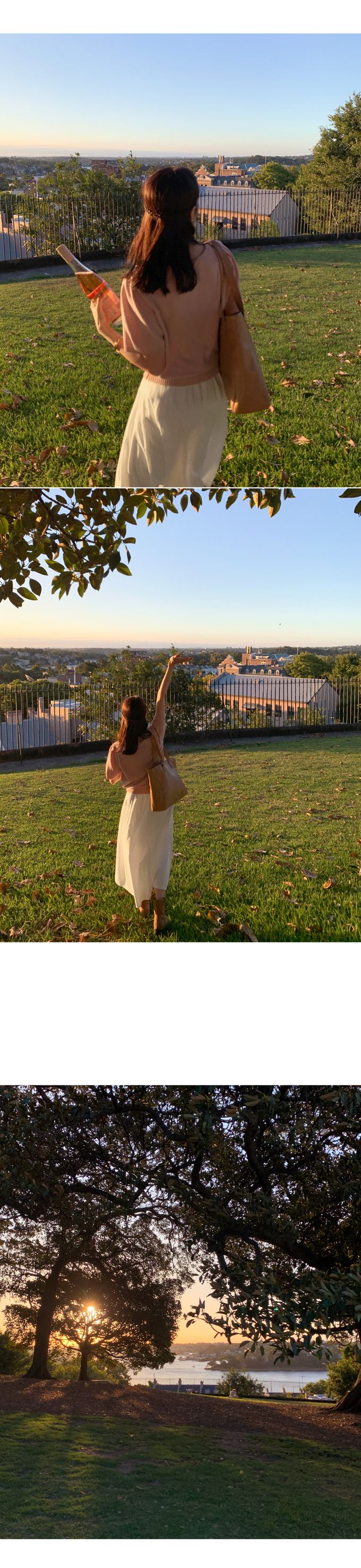 韓國 98doci - 氣質方領針織短袖上衣-淡粉