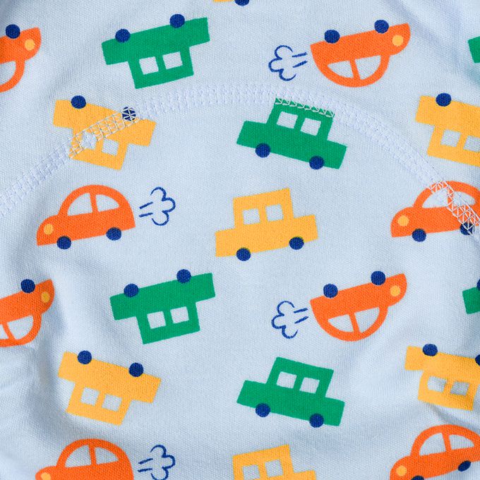 akachan honpo - 3層學習內褲2入組-交通工具&猴子-淺藍色