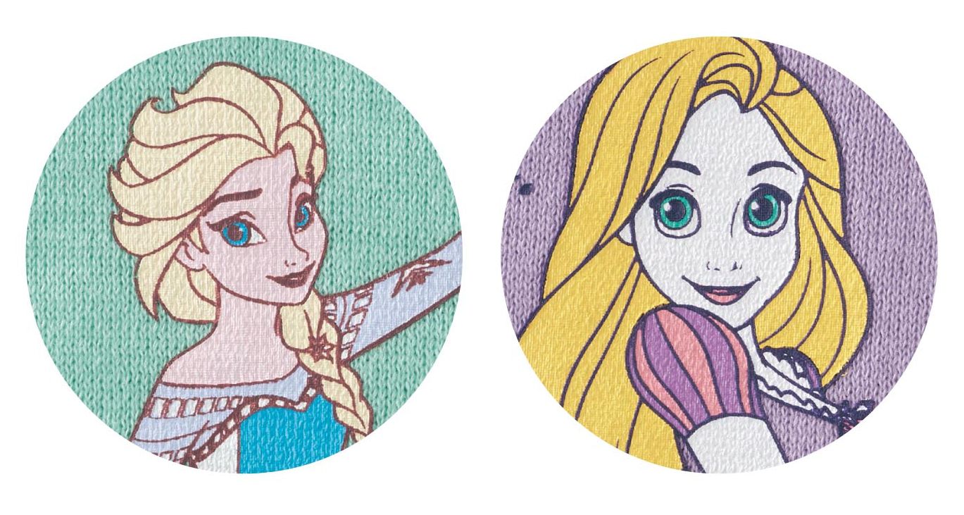 日本千趣會 - 迪士尼裏起毛長T-長髮公主花鳥-紫